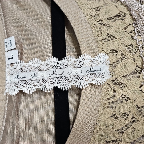 Mismash Y2K Lace Tiered Sleeveless Fairy Neutral Romantic Goth Mini Dress L - Picture 10 of 11